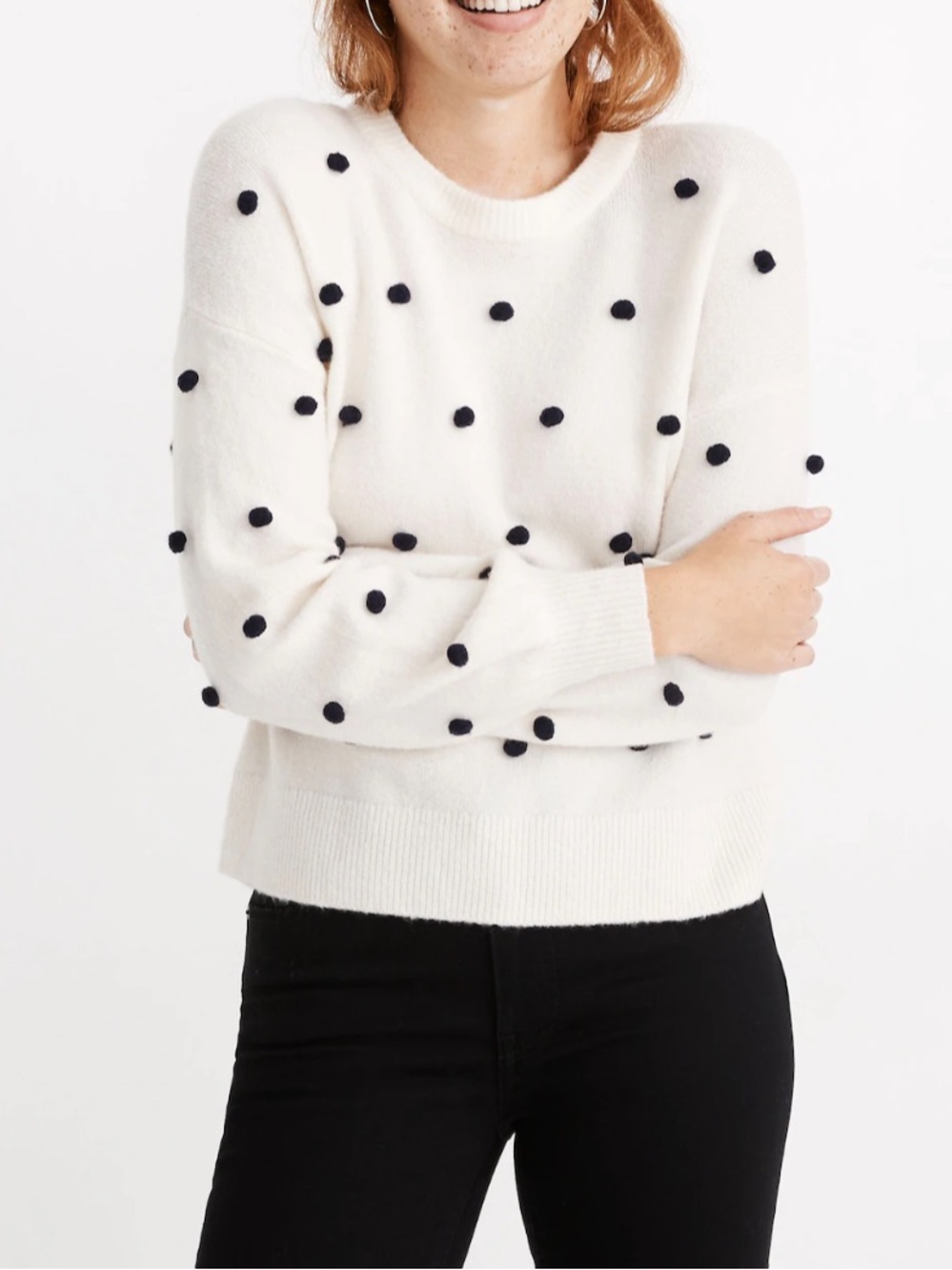 Madewell Antique Cream Brockton Bobble Sweater